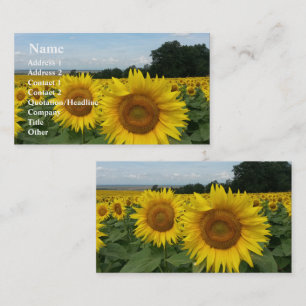 Tarjeta de visita Sunflower