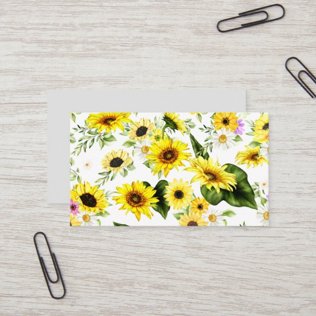 Tarjeta De Visita Sunflower 7 (Anverso/Reverso In Situ)