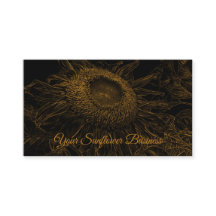 Sunflower Gold Black Floral Art Elegante Lujo