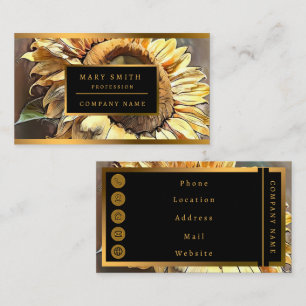Tarjeta De Visita Sunflower In Morning Modern Art Collection