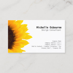 Tarjeta de visita Sunflower Nature