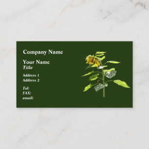 Tarjeta De Visita Sunflower y Sparrow