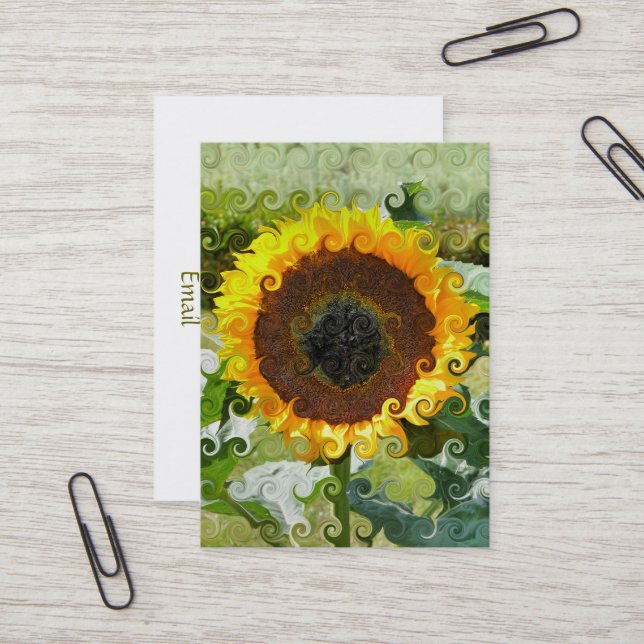TARJETA DE VISITA SUNFLOWERS (Anverso/Reverso In Situ)