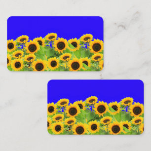 Tarjeta De Visita Sunflowers - Ucrania, bandera ucraniana, Libertad 