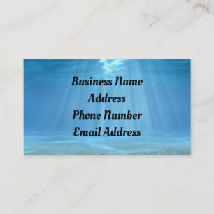 Tarjeta De Visita Sunlight In Ocean Business Card