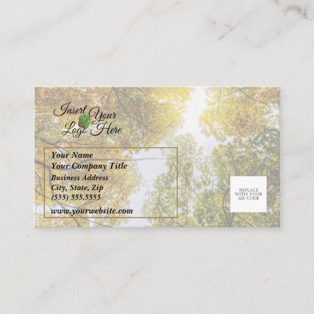 Tarjeta de visita Sunlight Through Autumt Sugar Ma (Anverso)