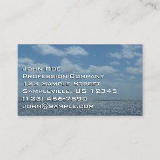 Tarjeta De Visita Sunny Caribbean Sea Blue Ocean
