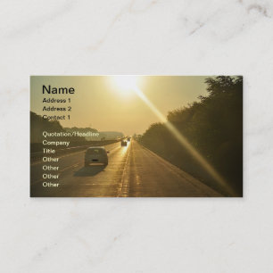Tarjeta De Visita SUNRISE Carros de viaje de la autopista automotore