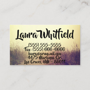 Tarjeta de visita Sunrise Pathway Walkway Path Sid