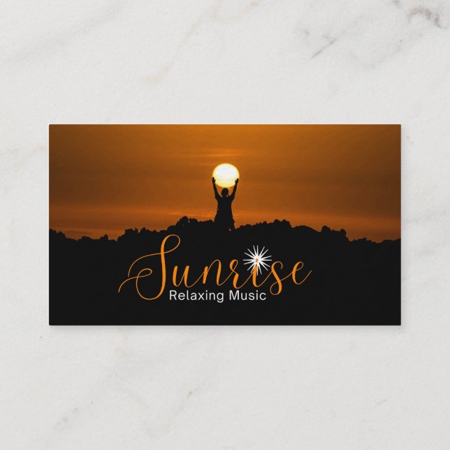 Tarjeta De Visita Sunrise Relaxing Music Tee (Reverso)