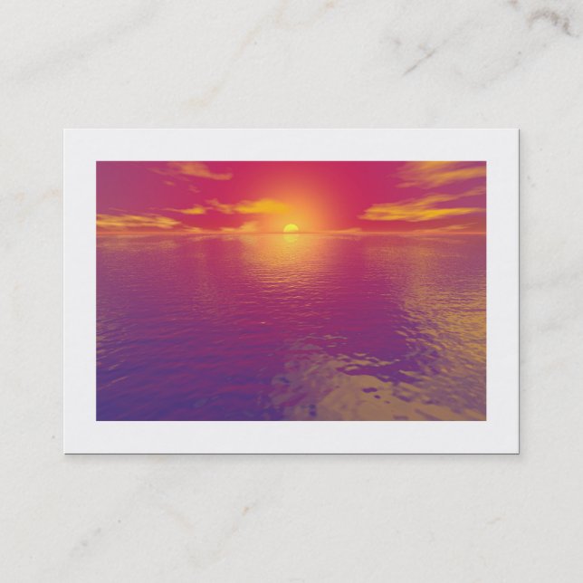 Tarjeta De Visita Sunrise Sunset (bordeada) (Anverso)