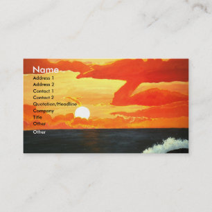 Tarjeta De Visita Sunset Beach West Coast Business Profile Card Art