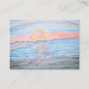 Tarjeta De Visita Sunset en la isla de Budelli con arcoiris