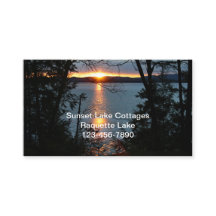 Sunset Over Forest Lake Business Cards