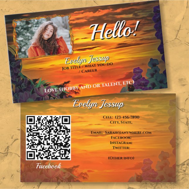 Tarjeta De Visita Sunset Plaza Marina 2584 Código QR Social (Subido por el creador)