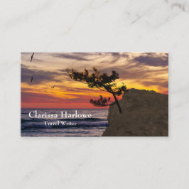 Tarjeta De Visita Sunset Tree Travel Writer Blogazine