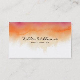 Tarjeta De Visita Sunset Watercolor Business Card