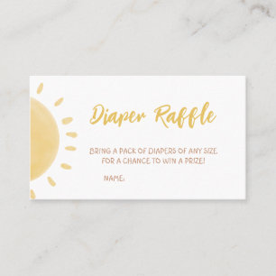 Tarjeta De Visita Sunshine Baby Shower Diaper Raffle