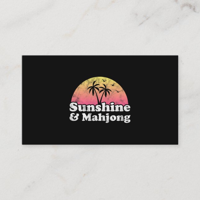 Tarjeta De Visita Sunshine y Mahjong (Anverso)