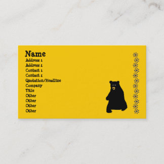 Tarjeta De Visita sunstencil, blackbear, nombre, dirección 1,
