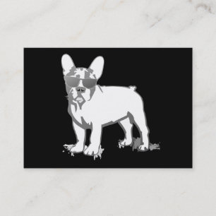 Tarjeta De Visita Super Frenchie Bulldog negro