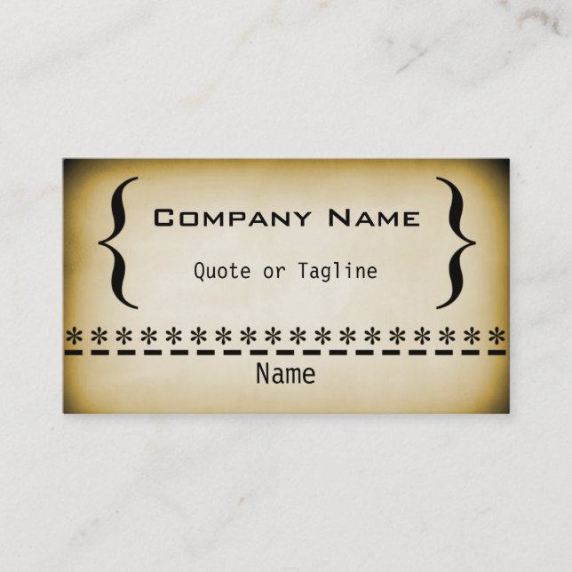 Tarjeta de visita Super Grunge, oro (Anverso)