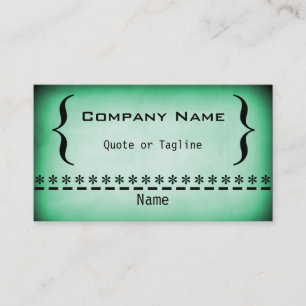 Tarjeta de visita Super Grunge, verde