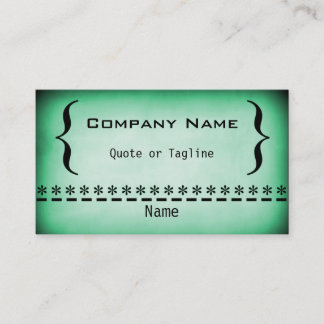 Tarjeta de visita Super Grunge, verde