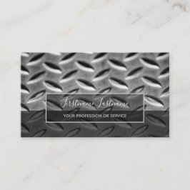 Tarjeta De Visita Superficie de placa metalizado de diamante abstrac