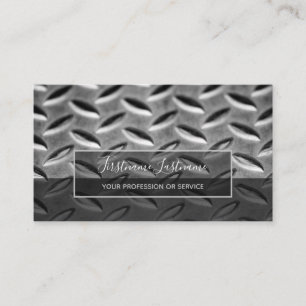 Tarjeta De Visita Superficie de placa metalizado de diamante abstrac