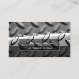 Tarjeta De Visita Superficie de placa metalizado de diamante abstrac