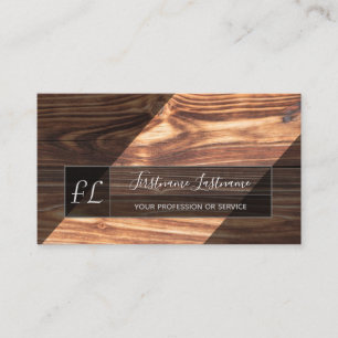 Tarjeta De Visita Superficie de tablón de madera marrón con triángul