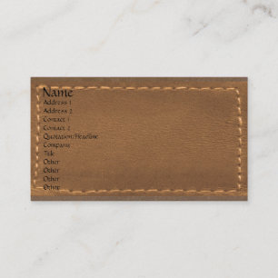 Tarjeta De Visita Superficie del diseñador de la mirada del cuero de