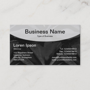 Tarjeta De Visita Superior curvo v3 - Negro