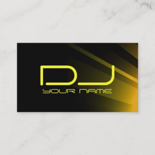 Tarjeta de visita superior de DJ