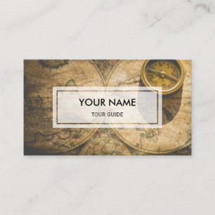 Tarjeta De Visita Superposición elegante de fotos  Guía turística