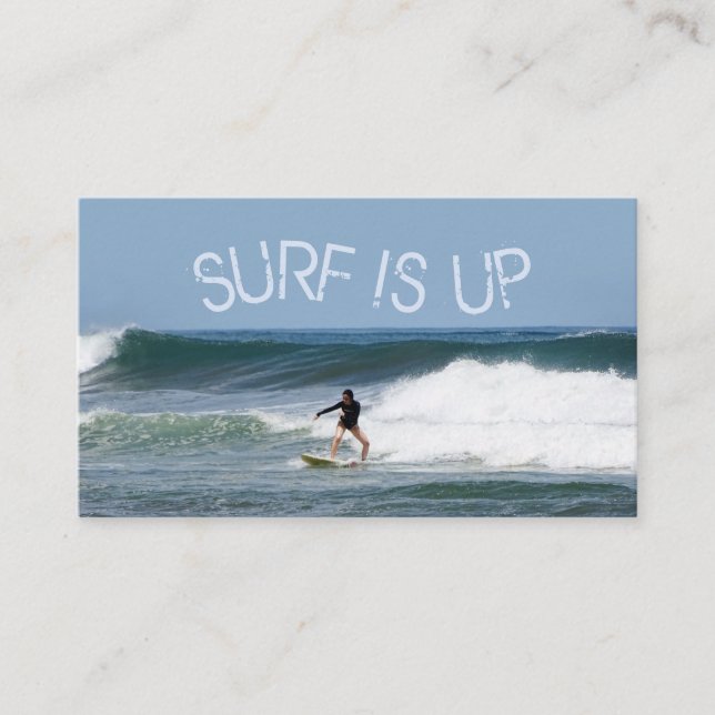 Tarjeta De Visita Surf se levanta (Anverso)