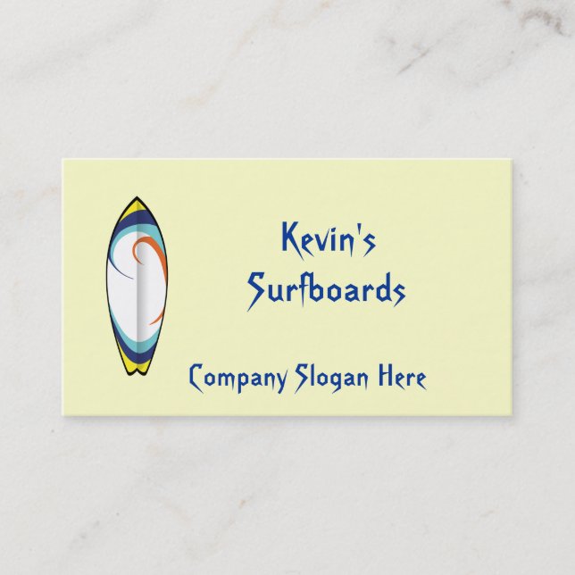 Tarjeta De Visita Surfboard Business Cards (Anverso)