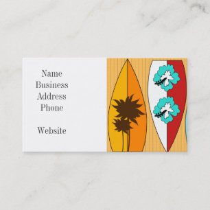 Tarjeta De Visita Surfboards sobre el tema del paseo marítimo de la 