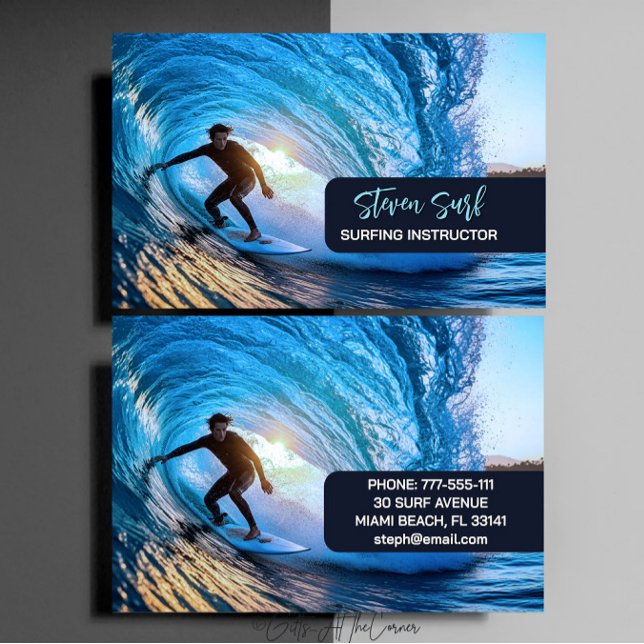 Tarjeta De Visita Surfing Instructor  (Subido por el creador)