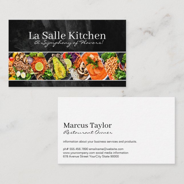 Tarjeta De Visita Surtido de Cocinas Presentadas | Restaurante (Anverso / Reverso)
