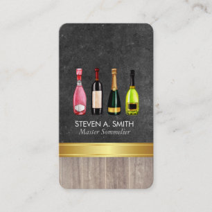 Tarjeta De Visita Surtido de Vinos   Cata de Viñedo