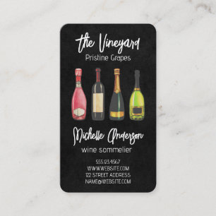 Tarjeta De Visita Surtido de Vinos   Creativo