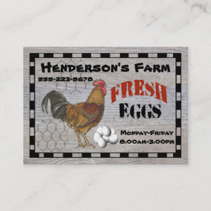 Tarjeta De Visita Sus Huevos Frescos de Granja