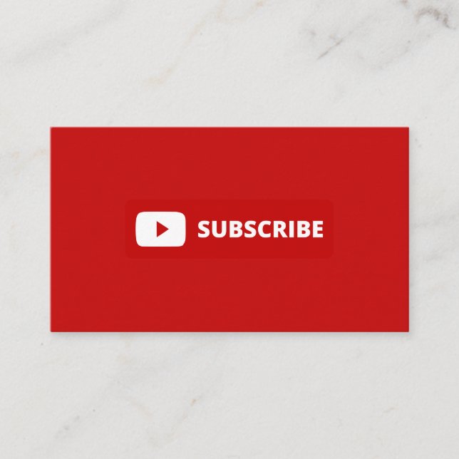 Tarjeta De Visita Suscripción a Youtube (Anverso)