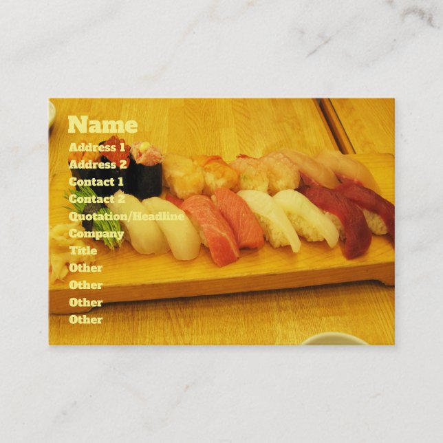 Tarjeta De Visita Sushi 寿 司 (Anverso)
