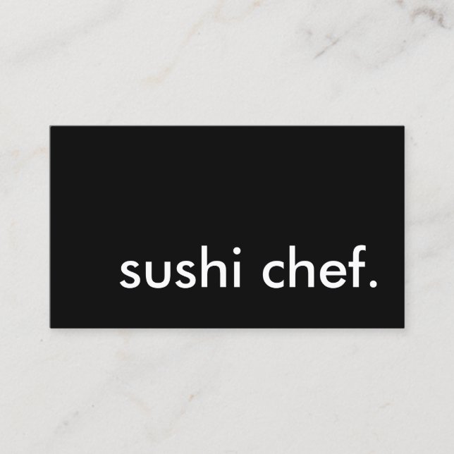 Tarjeta De Visita sushi chef. (Anverso)