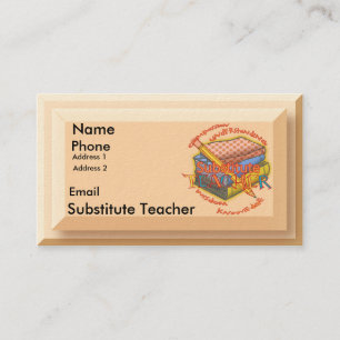 Tarjeta De Visita Sustituir al profesor Motto