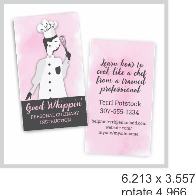 Tarjeta De Visita Susurros de moda retro mujer pastelera cocinera de (Subido por el creador)