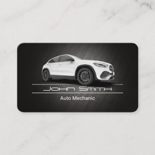 Tarjeta De Visita SUV blanco   Mecánico   Reparación de autos